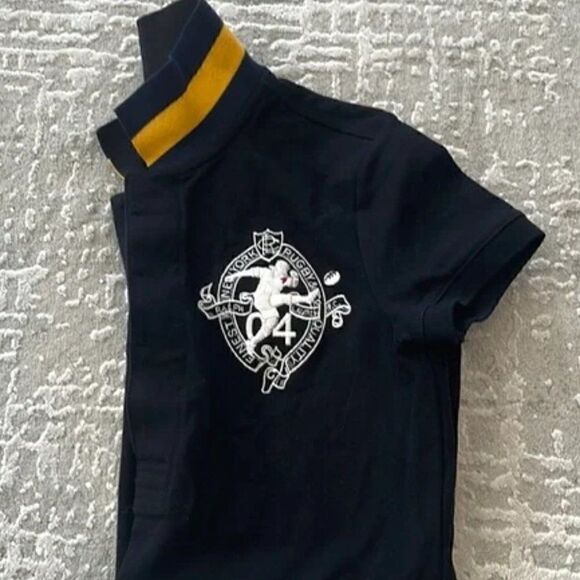 Rugby Ralph Lauren Fall 2008 Black, Navy, White & Yellow Stretch Polo Shirt - Picture 16 of 16